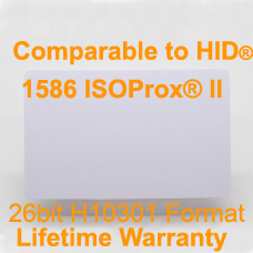 Printable Proximity Card - 26bit H10301 compare to HID ISOProx 1386LGGMN 1586LGGMN HID proximity card